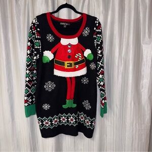 United States Sweaters Black and Red Holiday Sweater Dress size Large